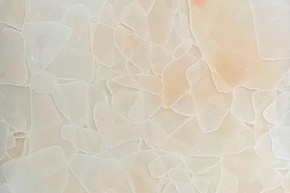 Polar White with interspersed colour powder in orange